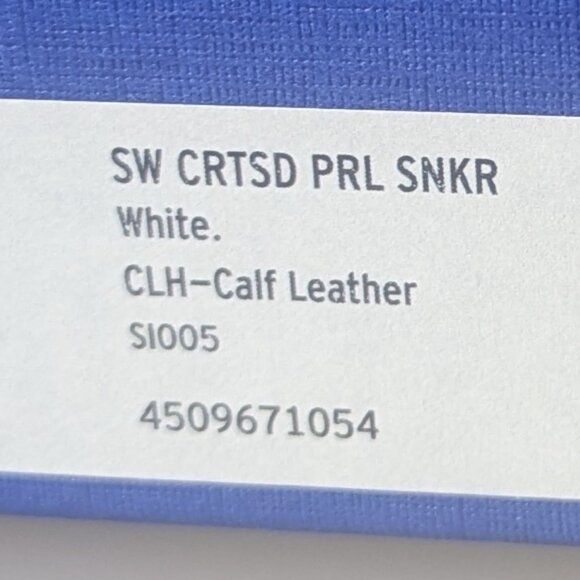 Stuart Weitzman $395 Italy Courtside Leather Crytalized Faux Pearl Sneakers - Picture 5 of 13